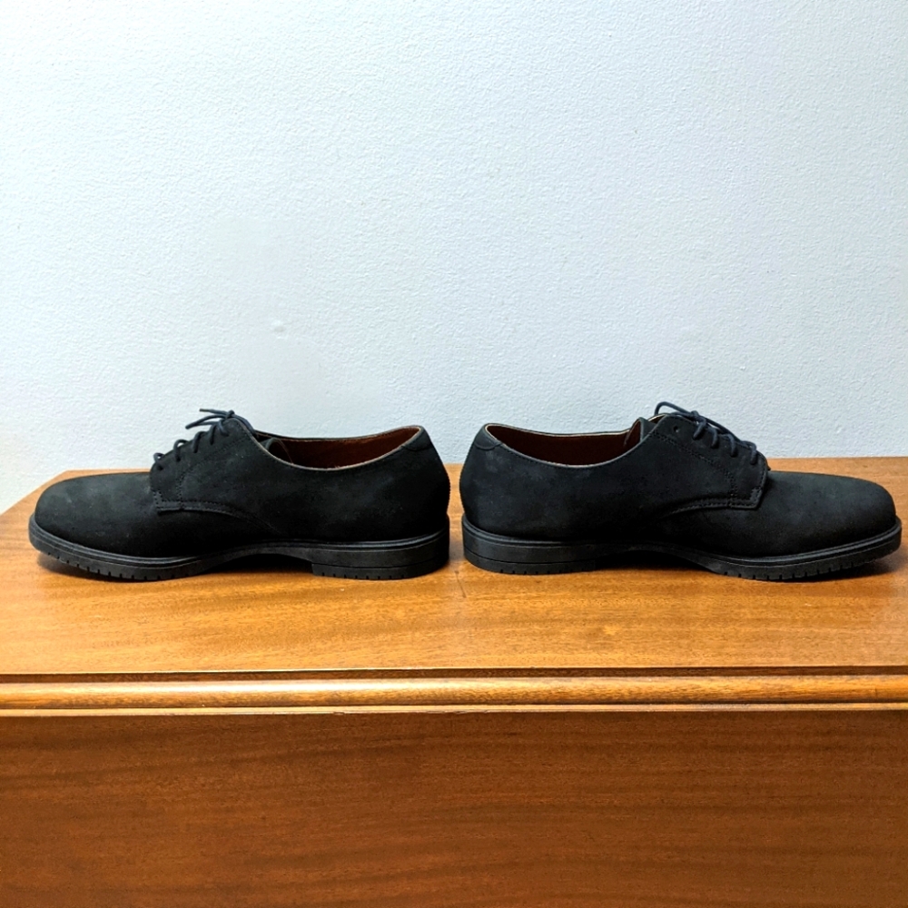 NWT Bass Black Suede Stockton Oxfords.  Made in the USA.  Size 11M. - Picture 5 of 8
